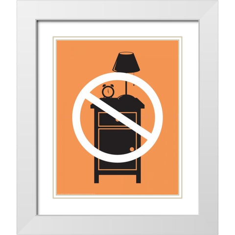 No One Night Stands White Modern Wood Framed Art Print with Double Matting by Brando, JJ