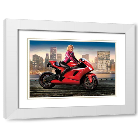 Marilyns Ride White Modern Wood Framed Art Print with Double Matting by Brando, JJ