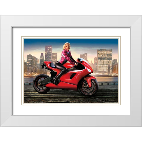 Marilyns Ride White Modern Wood Framed Art Print with Double Matting by Brando, JJ