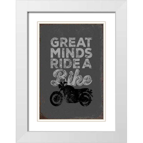 Great Minds White Modern Wood Framed Art Print with Double Matting by Brando, JJ