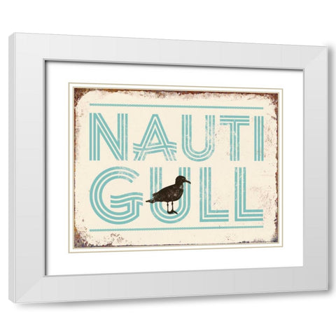 Nautigull White Modern Wood Framed Art Print with Double Matting by Brando, JJ