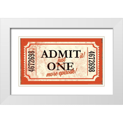 Just One More White Modern Wood Framed Art Print with Double Matting by Brando, JJ