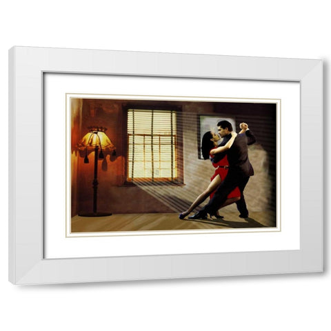 Tango White Modern Wood Framed Art Print with Double Matting by Ketterl, Jim