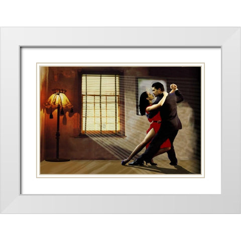 Tango White Modern Wood Framed Art Print with Double Matting by Ketterl, Jim