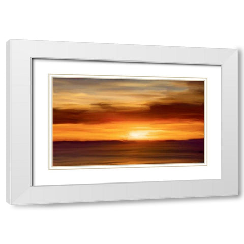 Ocean 2 White Modern Wood Framed Art Print with Double Matting by Linden, Sally