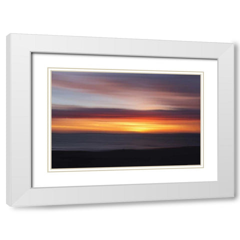 Ocean 3 White Modern Wood Framed Art Print with Double Matting by Linden, Sally