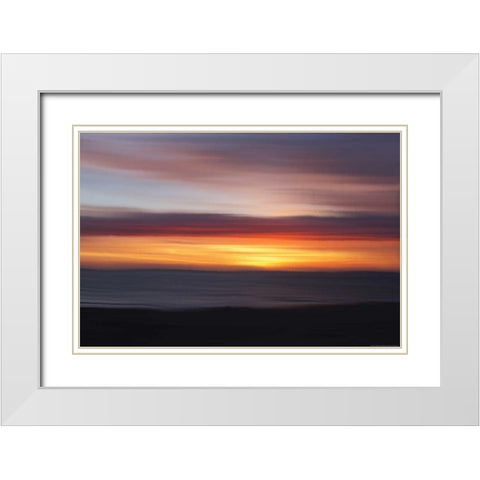 Ocean 3 White Modern Wood Framed Art Print with Double Matting by Linden, Sally