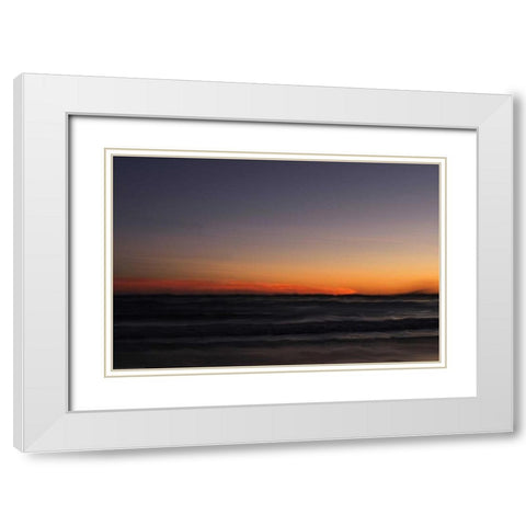 Ocean 4 White Modern Wood Framed Art Print with Double Matting by Linden, Sally