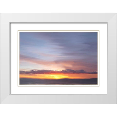 Ocean 8 White Modern Wood Framed Art Print with Double Matting by Linden, Sally