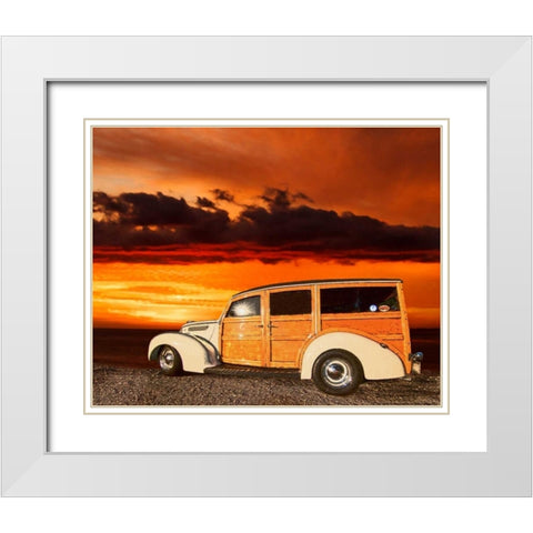Tan Wody White Modern Wood Framed Art Print with Double Matting by Linden, Sally
