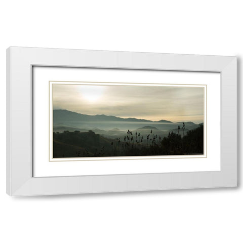Fog in the Mountain White Modern Wood Framed Art Print with Double Matting by Linden, Sally