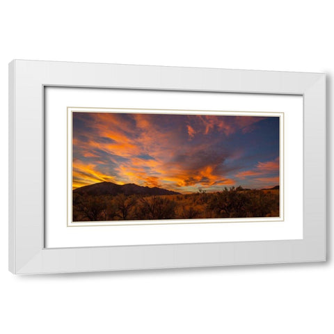 Looking At Hogbacks White Modern Wood Framed Art Print with Double Matting by Linden, Sally