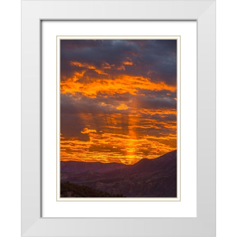 Lookout Mountian White Modern Wood Framed Art Print with Double Matting by Linden, Sally
