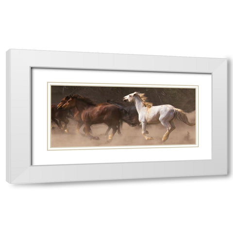 Run Away Wilds White Modern Wood Framed Art Print with Double Matting by Linden, Sally