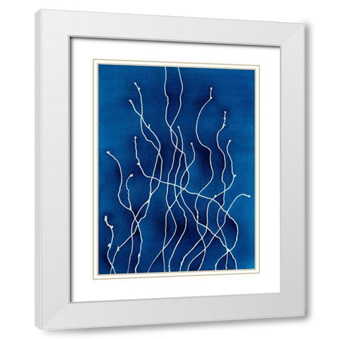 Blue Dream White Modern Wood Framed Art Print with Double Matting by Van, Laura