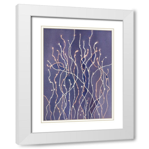 Purple Dreams White Modern Wood Framed Art Print with Double Matting by Van, Laura