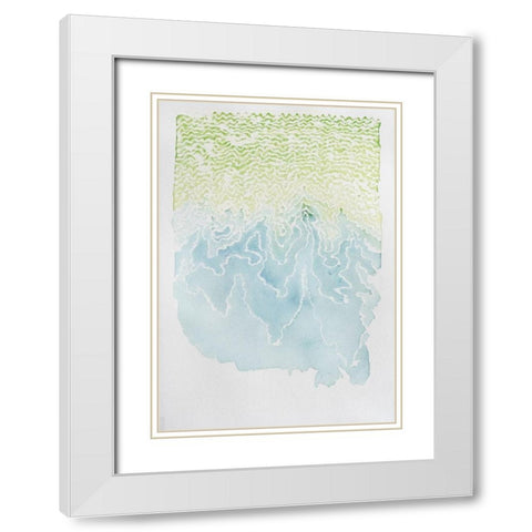 Reaching White Modern Wood Framed Art Print with Double Matting by Van, Laura