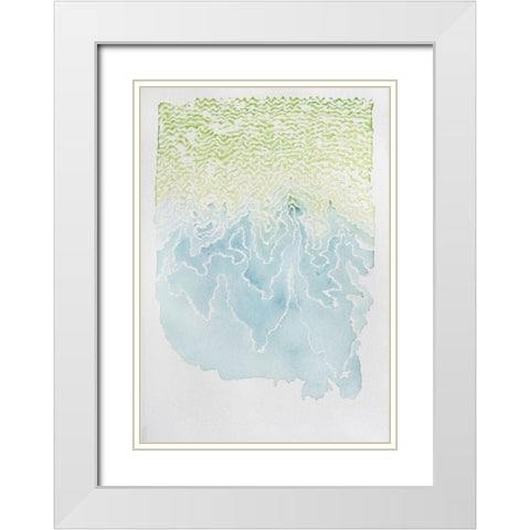 Reaching White Modern Wood Framed Art Print with Double Matting by Van, Laura