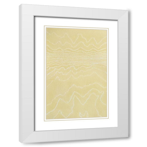 Plains Of Sand White Modern Wood Framed Art Print with Double Matting by Van, Laura