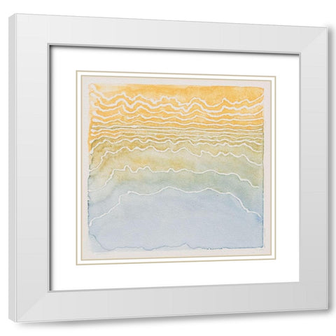 The Beach White Modern Wood Framed Art Print with Double Matting by Van, Laura