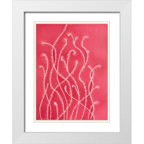 Reaching White Modern Wood Framed Art Print with Double Matting by Van, Laura