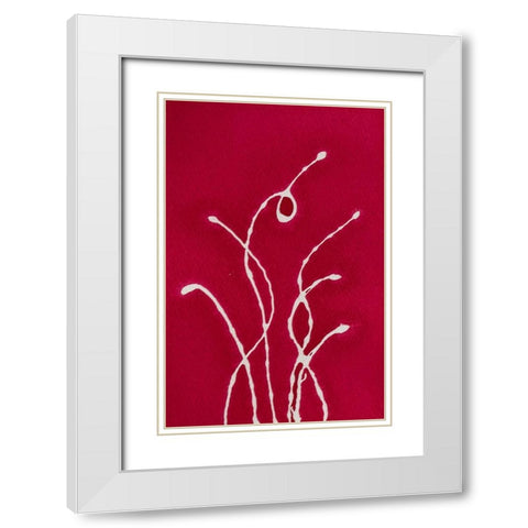 A Spot Of Red White Modern Wood Framed Art Print with Double Matting by Van, Laura