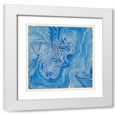Ice Flow White Modern Wood Framed Art Print with Double Matting by Van, Laura