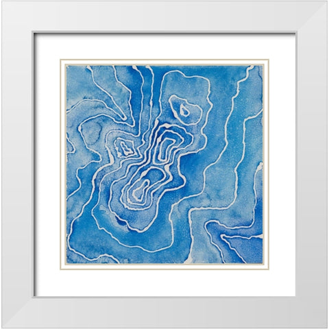 Ice Flow White Modern Wood Framed Art Print with Double Matting by Van, Laura