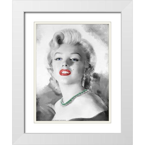 Girls Best Friend White Modern Wood Framed Art Print with Double Matting by Michaels, Jerry