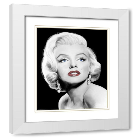 Stardust White Modern Wood Framed Art Print with Double Matting by Michaels, Jerry