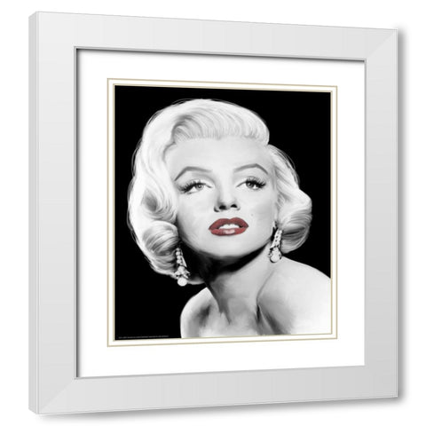 Stardust White Modern Wood Framed Art Print with Double Matting by Michaels, Jerry