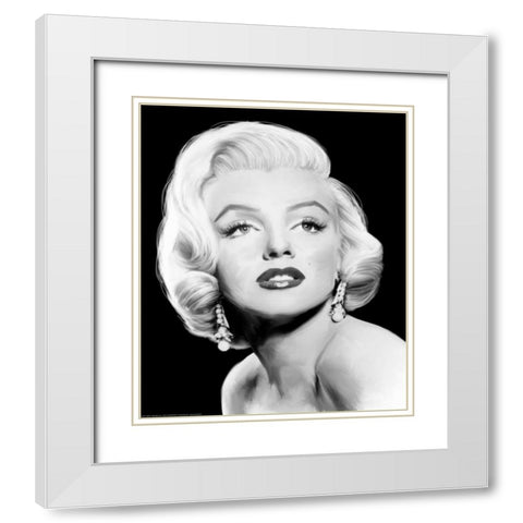 Stardust White Modern Wood Framed Art Print with Double Matting by Michaels, Jerry