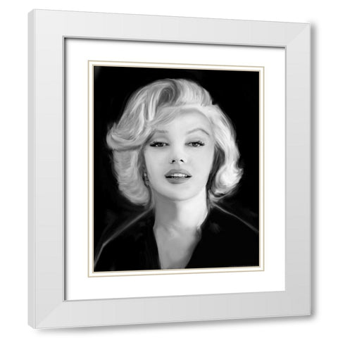 Marilyns Whisper White Modern Wood Framed Art Print with Double Matting by Michaels, Jerry