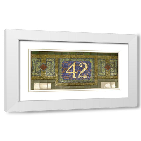 42 ST White Modern Wood Framed Art Print with Double Matting by MTA