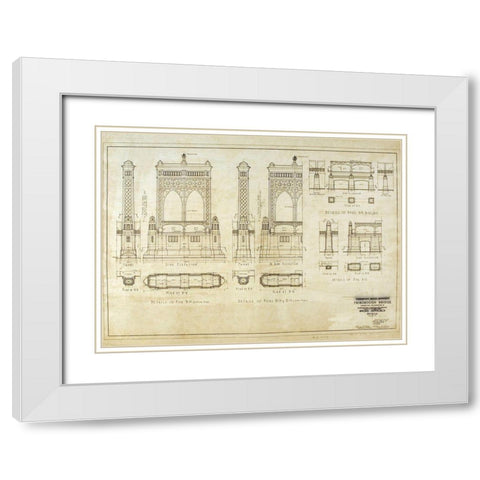 B And T 2 White Modern Wood Framed Art Print with Double Matting by MTA