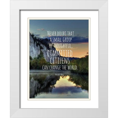 Quote 2 White Modern Wood Framed Art Print with Double Matting by Nobleworks, Inc.