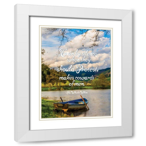 Quote 6 White Modern Wood Framed Art Print with Double Matting by Nobleworks, Inc.
