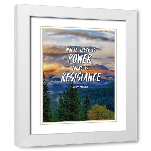 Quote 8 White Modern Wood Framed Art Print with Double Matting by Nobleworks, Inc.