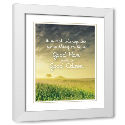 Quote 9 White Modern Wood Framed Art Print with Double Matting by Nobleworks, Inc.