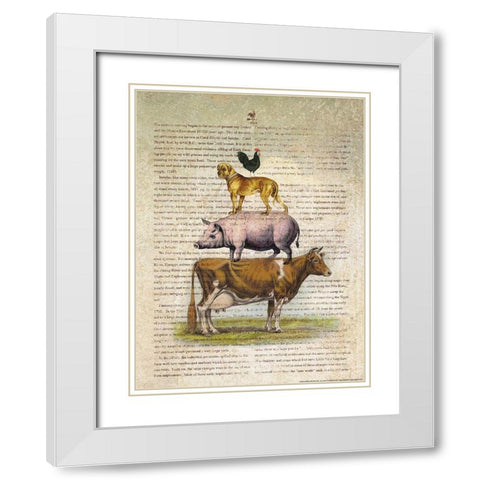 Farm Stand A1 White Modern Wood Framed Art Print with Double Matting by Nobleworks, Inc.