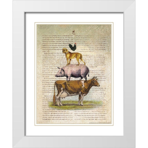 Farm Stand A1 White Modern Wood Framed Art Print with Double Matting by Nobleworks, Inc.
