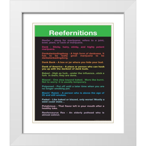 Reefernitions White Modern Wood Framed Art Print with Double Matting by Nobleworks, Inc.