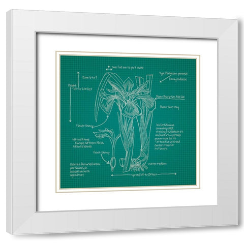 Blueprints 4 White Modern Wood Framed Art Print with Double Matting by Nobleworks, Inc.