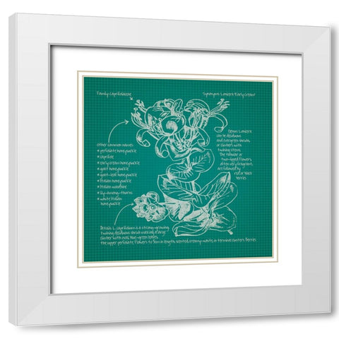 Blueprints 6 White Modern Wood Framed Art Print with Double Matting by Nobleworks, Inc.
