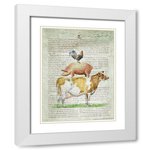 Farm Stand B1 White Modern Wood Framed Art Print with Double Matting by Nobleworks, Inc.
