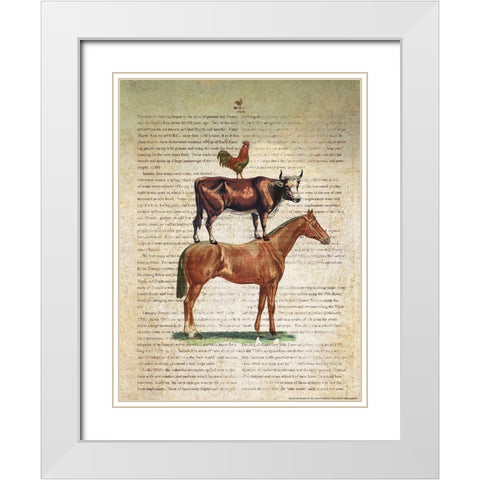 Farm Stand C1 White Modern Wood Framed Art Print with Double Matting by Nobleworks, Inc.