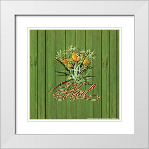 Noel White Modern Wood Framed Art Print with Double Matting by Nobleworks, Inc.