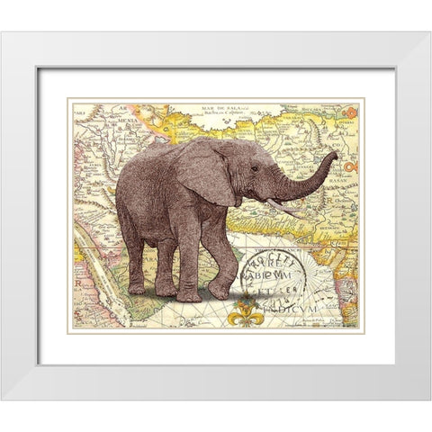 Trunk 1 White Modern Wood Framed Art Print with Double Matting by Nobleworks, Inc.