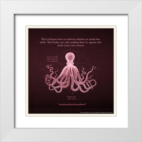 Octoprint 4 White Modern Wood Framed Art Print with Double Matting by Nobleworks, Inc.