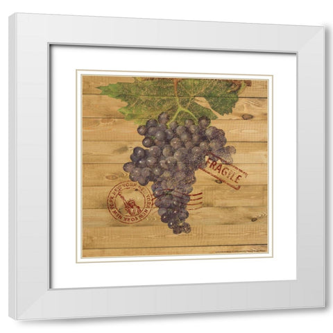 Grapes C White Modern Wood Framed Art Print with Double Matting by Nobleworks, Inc.